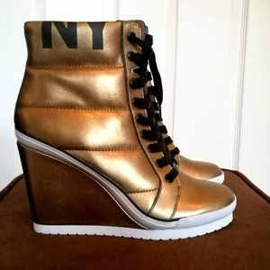 DKNY NOHO Women's Wedge Platform Sneakers Booties